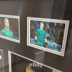 Joe Hart Signed Manchester City Glove- Possibly Match Worn Framed