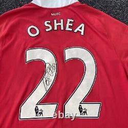 John O'Shea Signed Official Manchester United 10/11 Home Shirt WITH COA