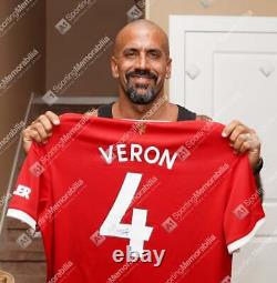 Juan Sebastian Veron Signed Manchester United Shirt Home, 2021-22 Autograph