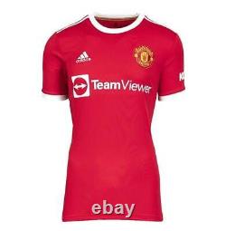 Juan Sebastian Veron Signed Manchester United Shirt Home, 2021-22 Autograph