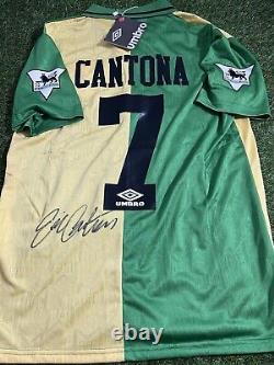 King Eric Cantona Hand Signed Manchester United Shirt Man Utd With COA RARE