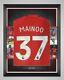Kobbie Mainoo Hand Signed & Framed Manchester United Football Shirt