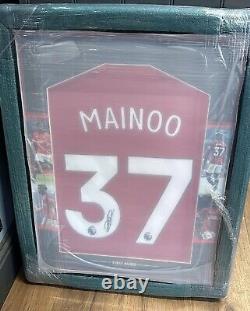 Kobbie Mainoo Hand Signed & Framed Manchester United Football Shirt