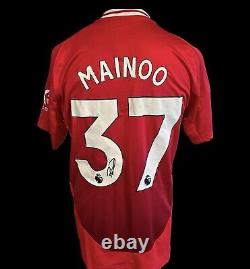 Kobbie Mainoo Manchester United 2024-25 Hand Signed Home Shirt 1