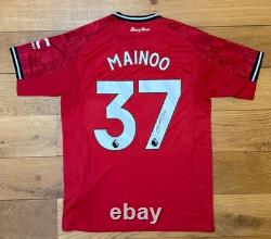 Kobbie Mainoo Manchester United 25/26 Hand Signed Shirt With Photo Proof