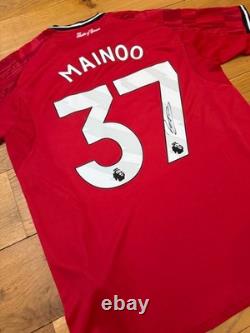 Kobbie Mainoo Manchester United 25/26 Hand Signed Shirt With Photo Proof