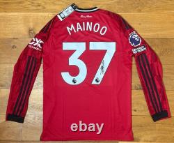 Kobbie Mainoo Manchester United 25/26 Hand Signed Shirt With Photo Proof +COA