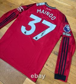 Kobbie Mainoo Manchester United 25/26 Hand Signed Shirt With Photo Proof +COA