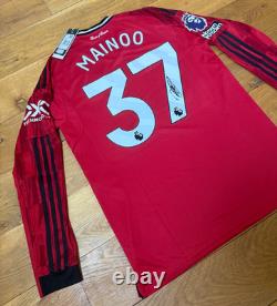 Kobbie Mainoo Manchester United 25/26 Hand Signed Shirt With Photo Proof +COA