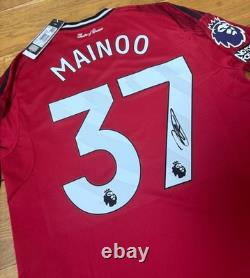 Kobbie Mainoo Manchester United 25/26 Hand Signed Shirt With Photo Proof +COA