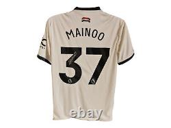 Kobbie Mainoo Manchester United Signed 24/25 Away Football Shirt COA