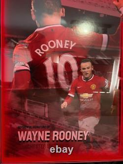 LED Framed Wayne Rooney Hand Signed Manchester United Football Shirt With Coa
