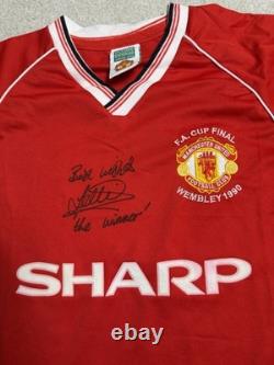 Lee Martin Signed Man Utd 1990 Fa Cup Shirt The Winner! Inscribed
