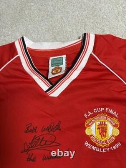 Lee Martin Signed Man Utd 1990 Fa Cup Shirt The Winner! Inscribed