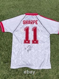 Lee Sharpe Signed Manchester United Man Utd Shirt Legend Autograph