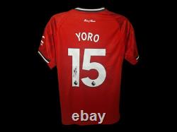 Leny Yoro Manchester United Signed 25/26 Football Shirt COA