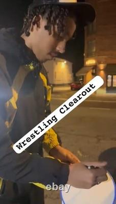 Leny Yoro Signed Manchester United 24/25 Away Shirt With COA and Photo Proof