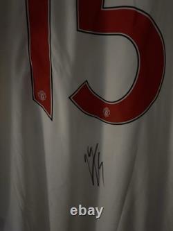 Leny Yoro Signed Manchester United 24/25 Away Shirt With COA and Photo Proof