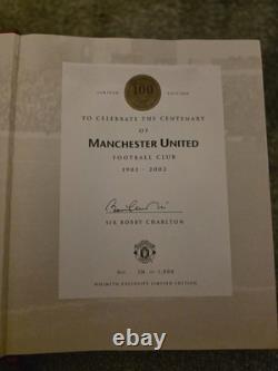 Limited Edition Manchester United History BOBBY CHARLTON SIGNED 124/1000