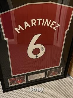 Lisandro Martinez Hand Signed Manchester United Football Shirt Framed