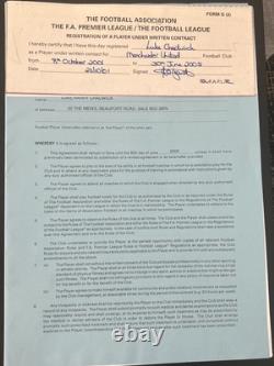 Luke Chadwick Official FA Player Registration Signed Contract Manchester United