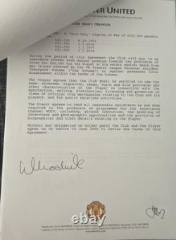 Luke Chadwick Official FA Player Registration Signed Contract Manchester United
