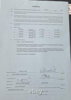 Luke Chadwick Official FA Player Registration Signed Contract Manchester United