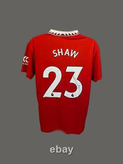 Luke Shaw Manchester United Signed 22/23 Football Shirt COA