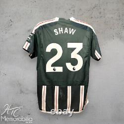 Luke Shaw Manchester United Signed 23/24 Away Football Shirt COA