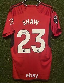 Luke Shaw Signed Manchester United 23/24 Season Home Shirt Comes with a COA