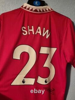 Luke Shaw Signed Manchester United Shirt 22/23 with COA