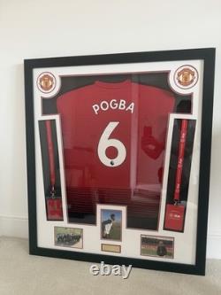 Luxury Framed Manchester United Signed Shirt (Pogba, Lingard, Herrera, Mata)