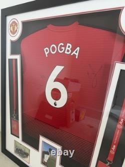 Luxury Framed Manchester United Signed Shirt (Pogba, Lingard, Herrera, Mata)