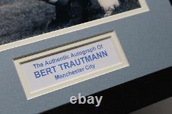 MANCHESTER CITY Bert Trautmann Framed SIGNED Autograph Photo Display + COA PROOF