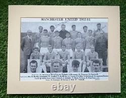 MANCHESTER UNITED 1963 SIGNED BY 15 INC SHAY BRENNAN HARRY GREGG ETC. 13 x 10