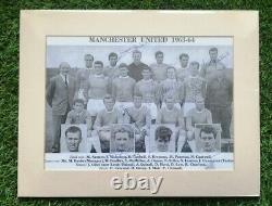 MANCHESTER UNITED 1963 SIGNED BY 15 INC SHAY BRENNAN HARRY GREGG ETC. 13 x 10