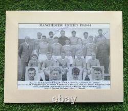 MANCHESTER UNITED 1963 SIGNED BY 15 INC SHAY BRENNAN HARRY GREGG ETC. 13 x 10