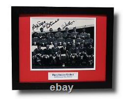 MANCHESTER UNITED 1968 Framed SIGNED Autograph Photo Mount Display COA PROOF