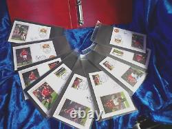 MANCHESTER UNITED 1999 Treble Winners Signed Covers x18 + BONUS MUFC Binder