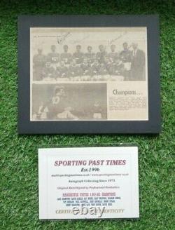 MANCHESTER UNITED CHAMPIONS 1965 SIGNED 12x10 PICTURE x 13 INC, BRENNAN RARE COA