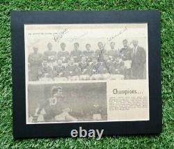 MANCHESTER UNITED CHAMPIONS 1965 SIGNED 12x10 PICTURE x 13 INC, BRENNAN RARE COA