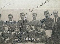 MANCHESTER UNITED CHAMPIONS 1965 SIGNED 12x10 PICTURE x 13 INC, BRENNAN RARE COA