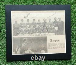 MANCHESTER UNITED CHAMPIONS 1965 SIGNED 12x10 PICTURE x 13 INC, BRENNAN RARE COA