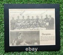 MANCHESTER UNITED CHAMPIONS 1965 SIGNED 12x10 PICTURE x 13 INC, BRENNAN RARE COA