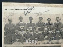 MANCHESTER UNITED CHAMPIONS 1965 SIGNED 12x10 PICTURE x 13 INC, BRENNAN RARE COA