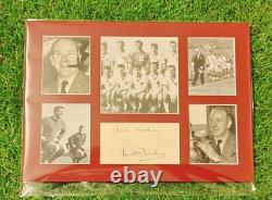 MANCHESTER UNITED SIGNED DISPLAY By Matt Busby In A4 Mount. Brilliant Rare 1958