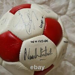 MANCHESTER UNITED SIGNED FOOTBALL ENTIRE 1983 CUP WINNING TEAM +5 others MAN UTD