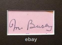 MATT BUSBY MANCHESTER UNITED SIGNED 10 x 8 1968 DISPLAY. EUROPEAN CUP WINNERS