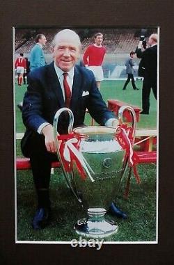 MATT BUSBY MANCHESTER UNITED SIGNED 10 x 8 1968 DISPLAY. EUROPEAN CUP WINNERS