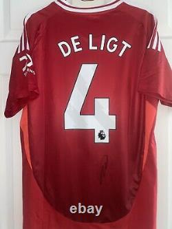 MATTHIJS DE LIGT Signed Manchester United 24/25 shirt Man Utd U MUFC PROOF